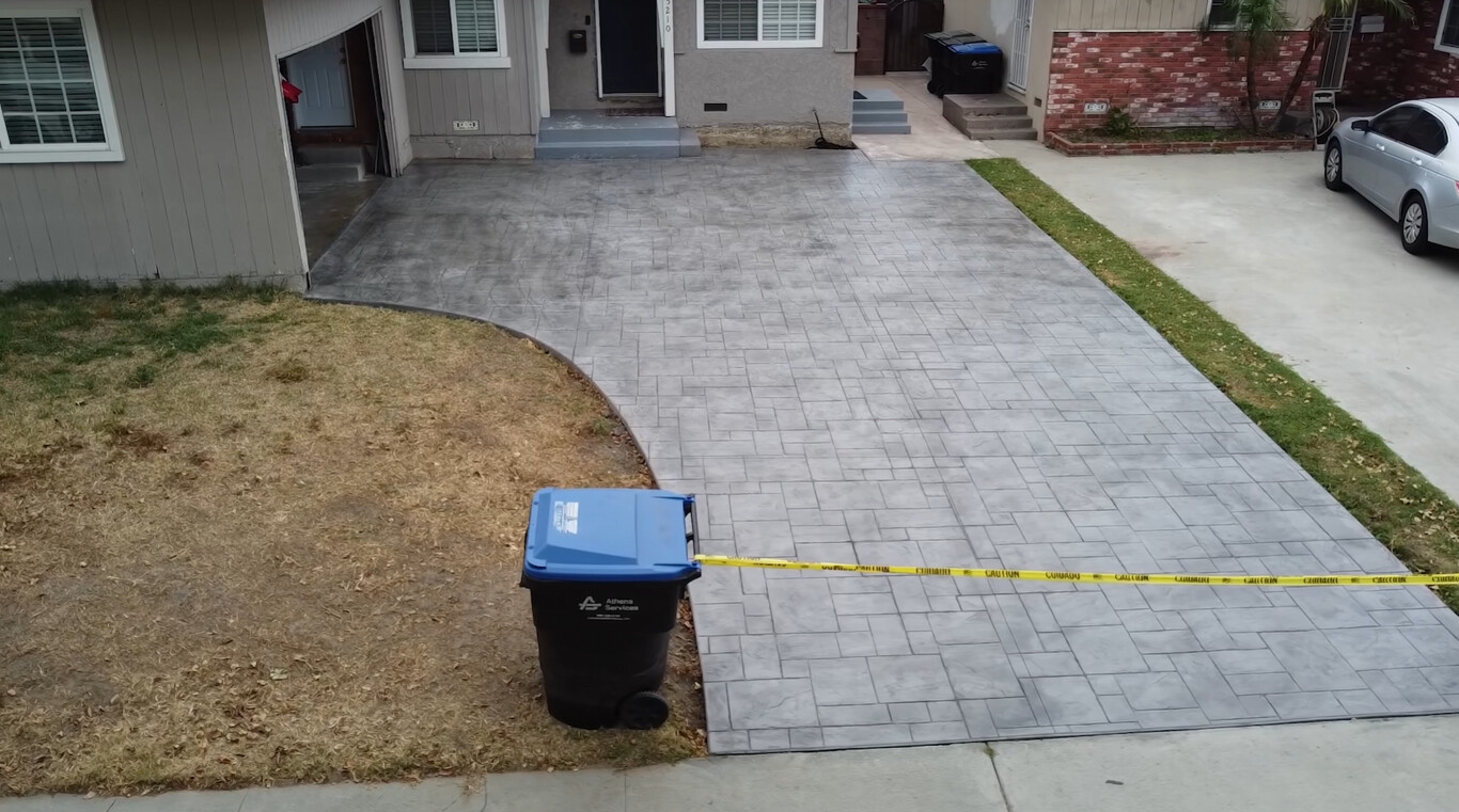 Professional stamped concrete driveway installation in Hawthorne, CA